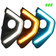 

LED daytime running light of Haval F7 f7x with yellow turn signal and blue night mode