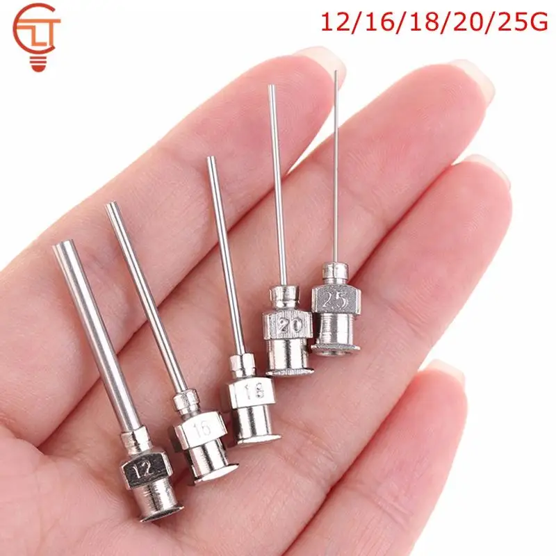 12G16G18G20G25G5pcsStainlessSteelNeedleBluntTipSyringe