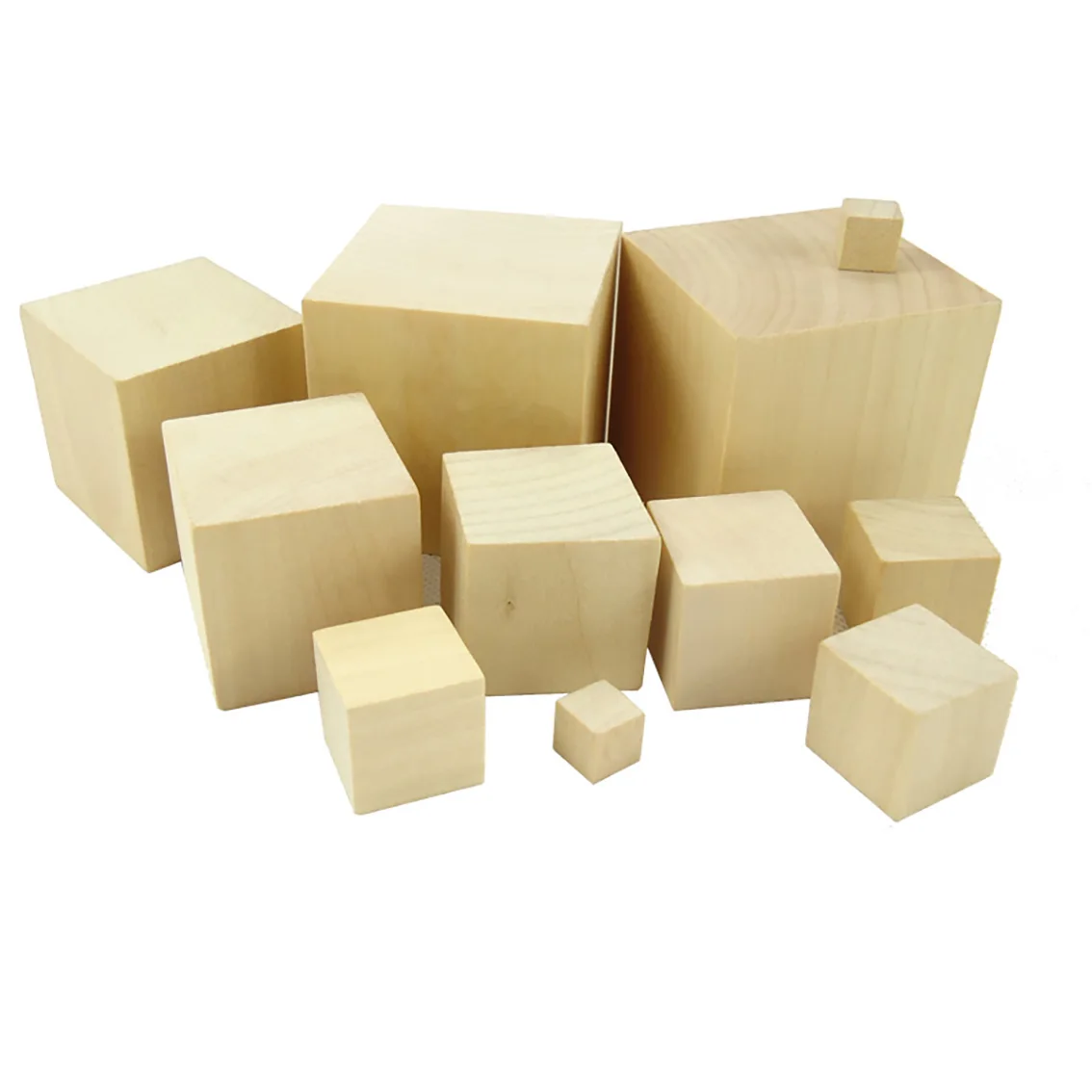 8*8*8mm-60*60*60mm 정사각형 나무 블록 미완성 목재 큐브 DIY 모델 재료 공예 장식 퍼즐 만들기 교육용 부품