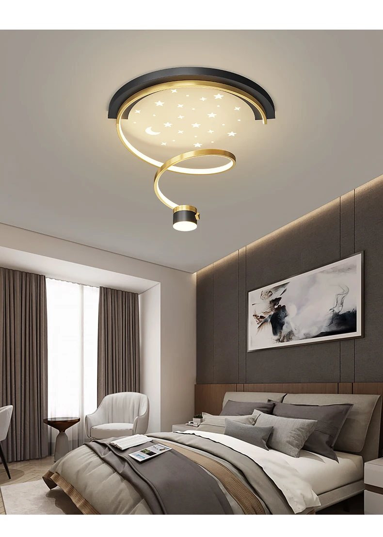 unique chandeliers Modern Round Led Chandeliers For Living Room 2022 New Bedroom Kitchen Modern Ceiling Lamps Home Indoor Spiral Lighting Fixtures flush mount chandelier