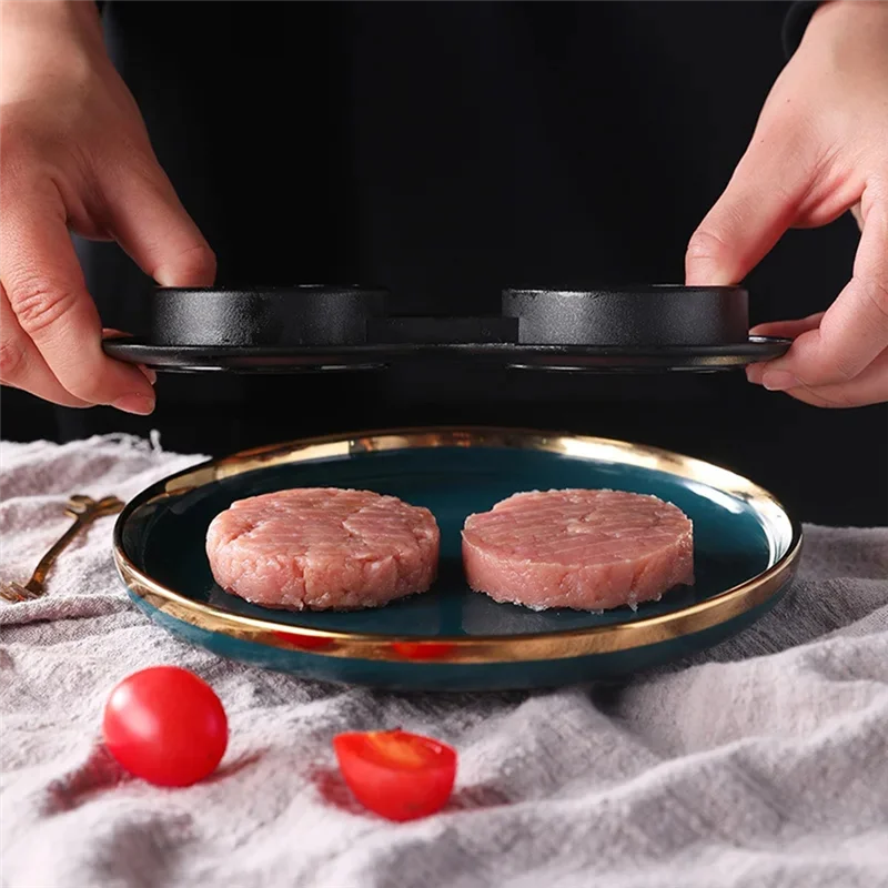 A45G-Burger Press Patty Maker Non-Stick Hamburger Press Kit Burger Maker Meat Beefveggie Hamburger Mold For Kitchen