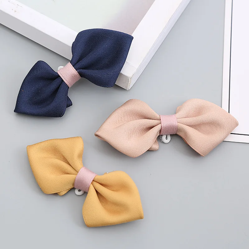 Children plain small baby needle-free safety clothing accessories for boys handmade dark collar bow tie