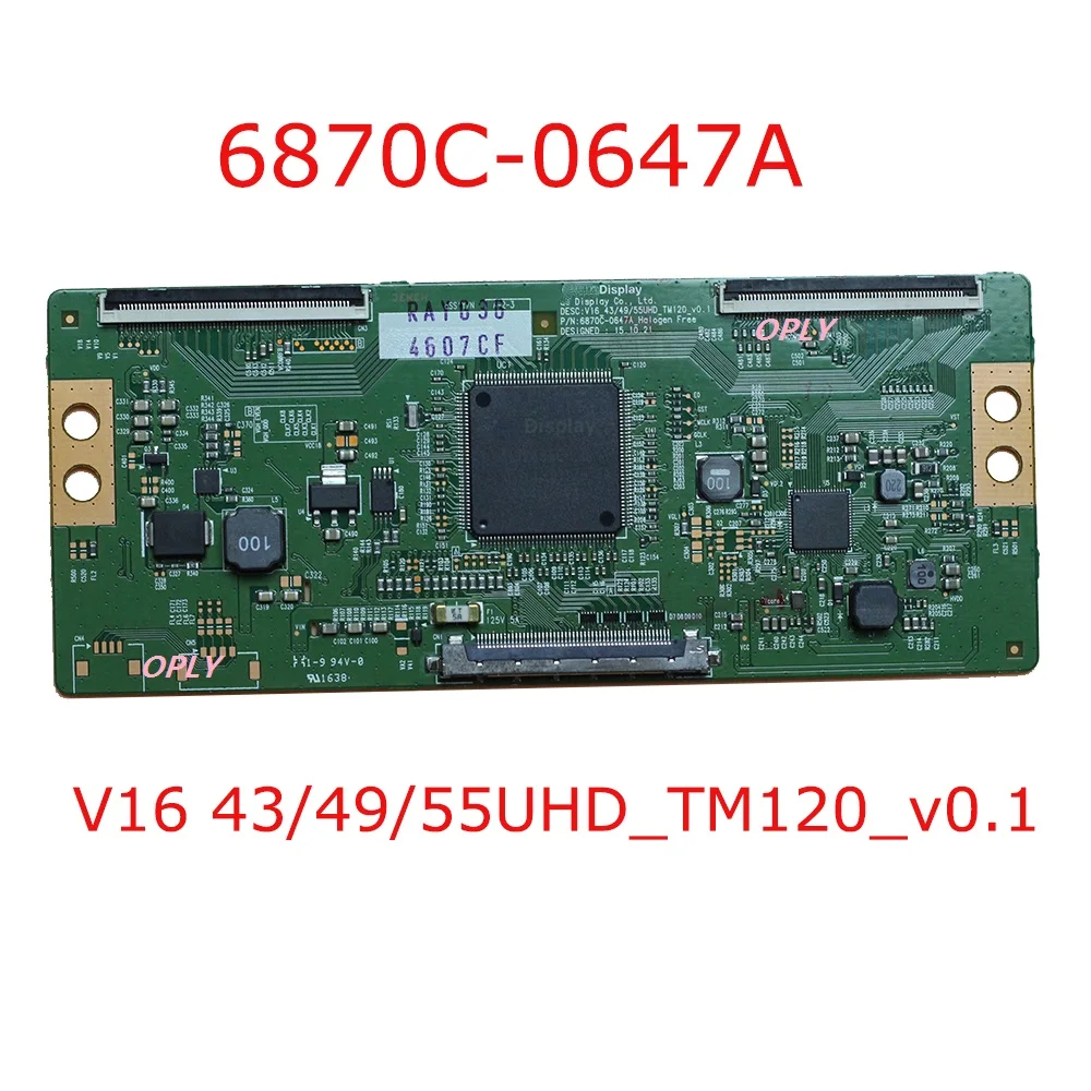 

Con Board 6870C-0647A V16 434955UHD_TM120_v0.1 TV Tcon Board 6870c0647a V16434955UHDTM120v01 6870c 0647a Logic Board Good Test T