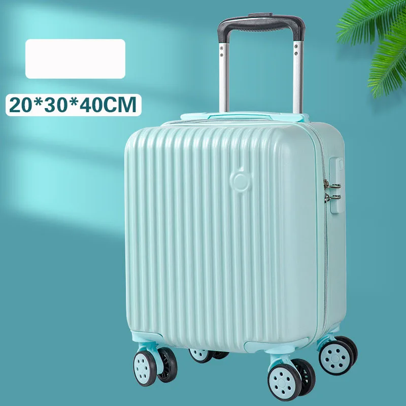 New 14" Rolling Luggage Women Men Wheel Trolley Box Travel Clothes Carry Case