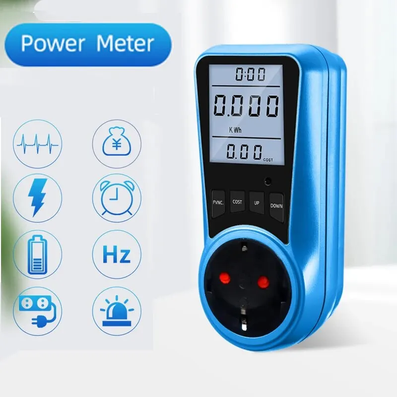 Power Meter 1 PC Plug in Power Meter for Socket Power Usage Household EU Plug