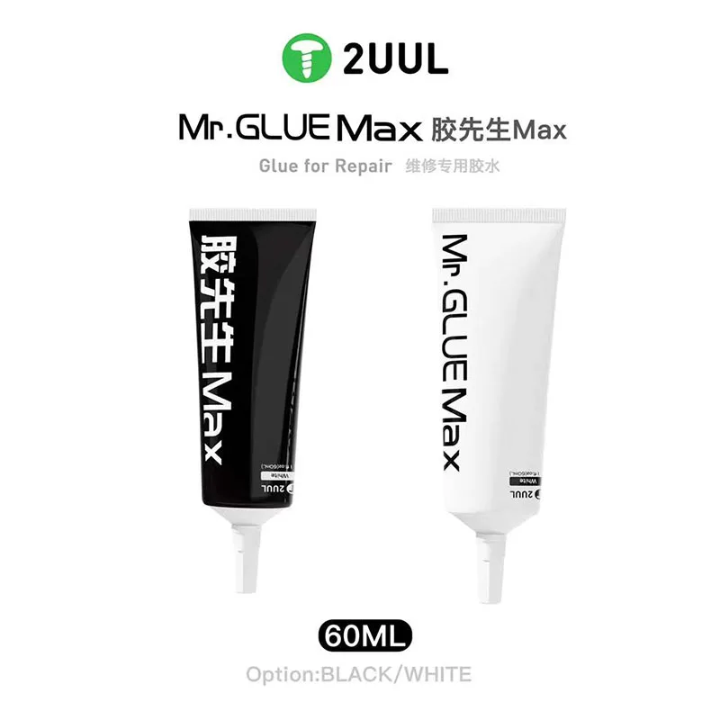 

2UUL 60ml White Black Glue Multi Purpose Quick Drying Super Strong Adhesive For Phone Touch Screen Back Cover Housing Repair