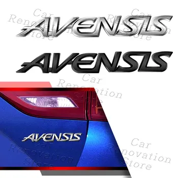 Accessori auto Emblema Metallo cromato Adesivo parafango bagagliaio posteriore per auto Distintivo laterale per decorazione logo lettera Avensis