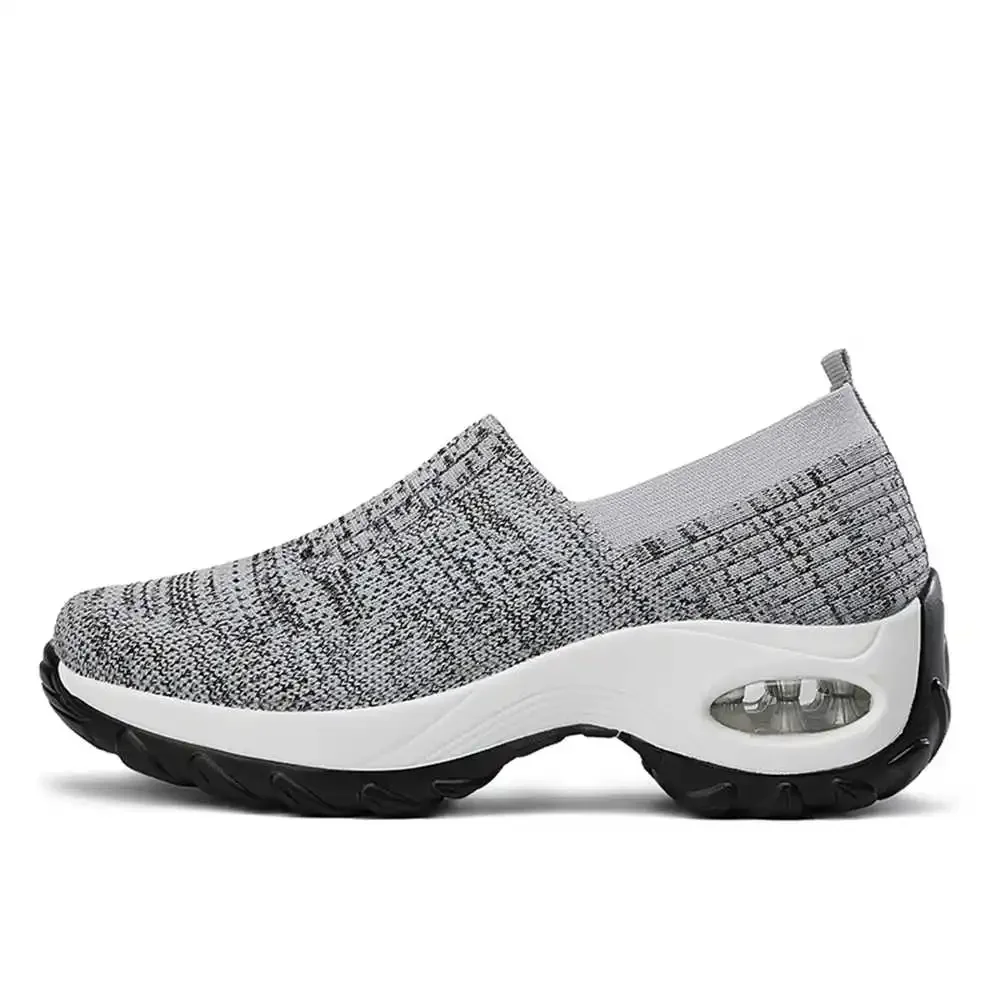 Net Size 37 Sneakers Grigie Per Donna Flats Pas Cher Scarpe Casual Lady Sports Best Seller Beskets Esercitatore Di Seconda Mano