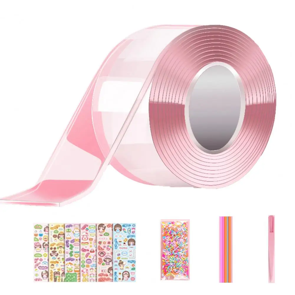 

Eco-Friendly 1 Set Good-looking Nanoscale Self Adhesive Tape Multiple Patterns Craft Tape Self Adhesive School Supply