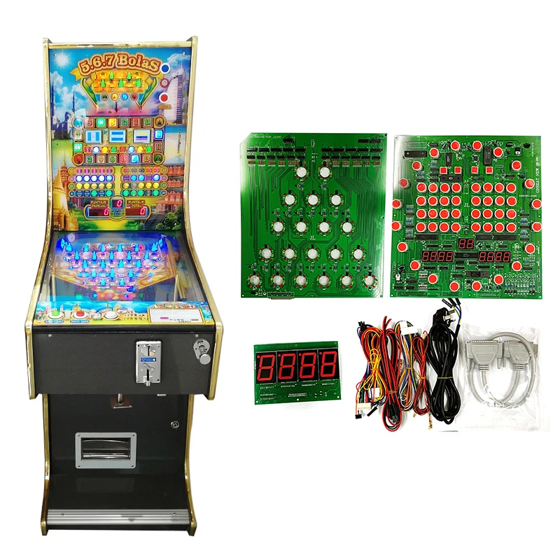 Máquina de Pinball para adultos, juego de 5 y 6 bolas, funciona con