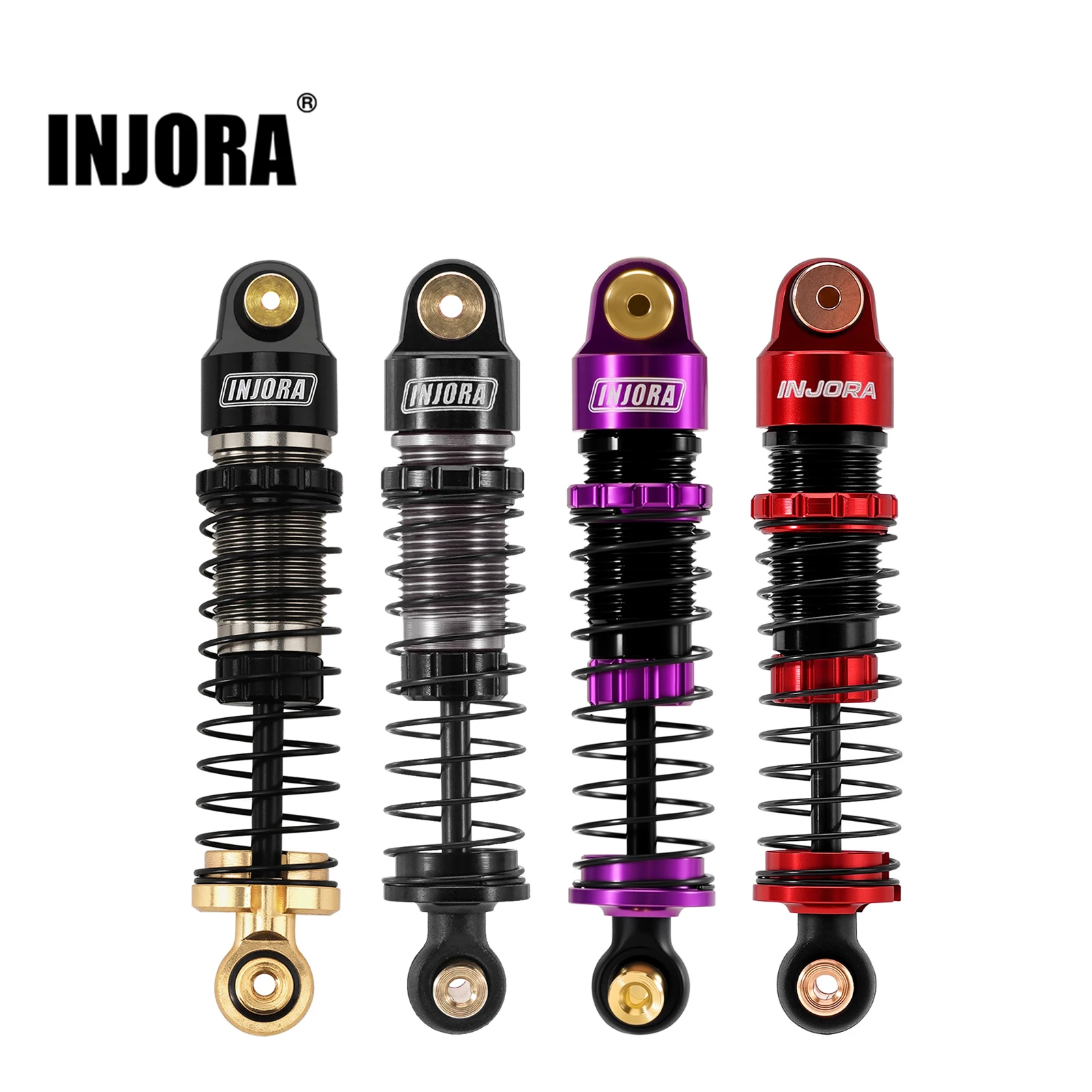 Amortiguador de aceite de gran calibre INJORA de 36 mm y 40 mm para vehículos RC Crawler 1/24 SCX24 FCX24M