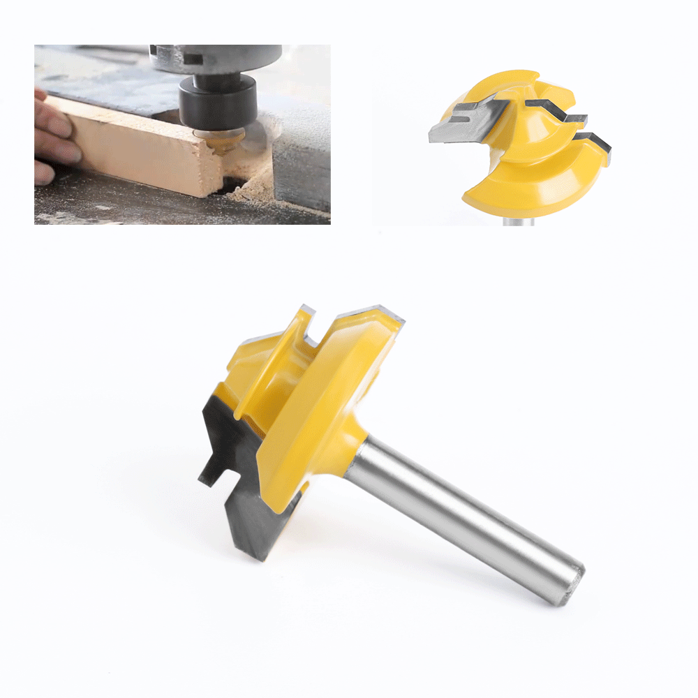 Lavie 1pc 1/4 Zoll Schaft 45 Grad 1/2 Stock Lock Gehrung fräser Bit Holz bearbeitung Zapfen fräser Hartmetall legierung Bit mc01005 – Detail 9