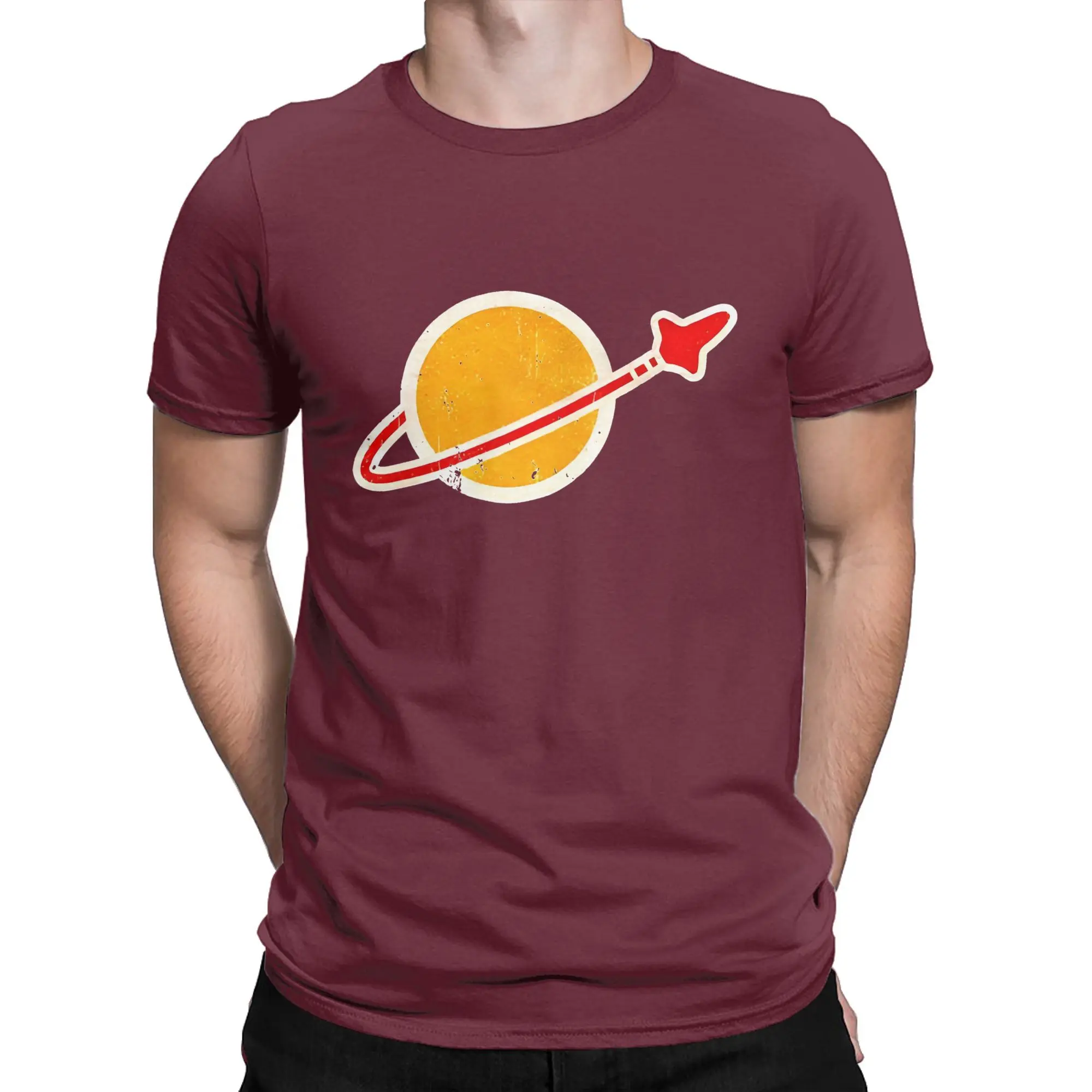 Classic Spaceman Vintage Lego Space 100% Cotton Men's T-Shirt – Round Collar, Short Sleeve Novelty Tee