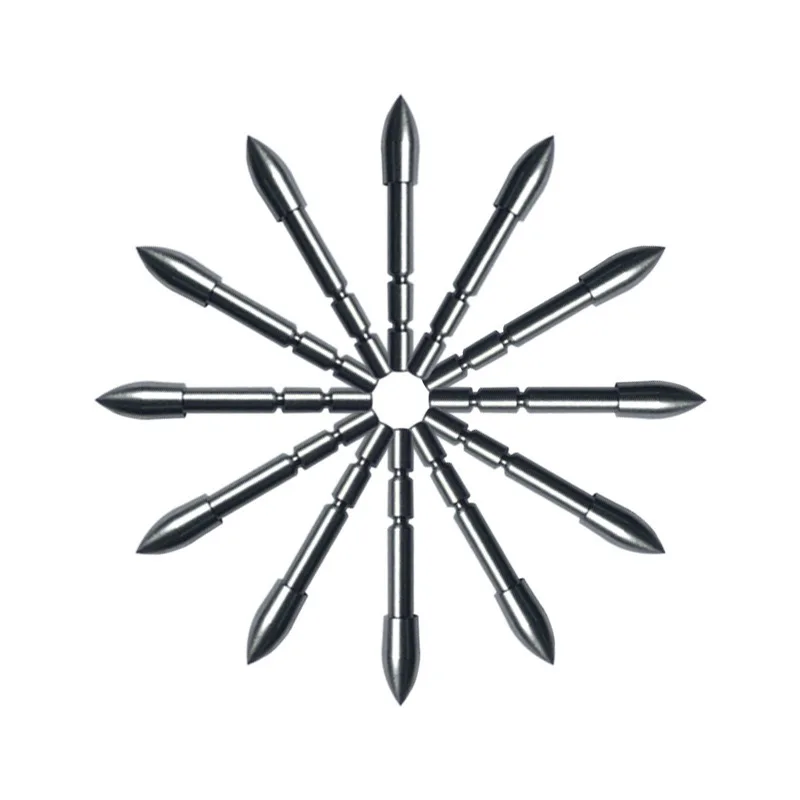 12pcs 70 80 90 100 110 120 Grain Stainless Steel Bullet Point Tip For ID 4.2 mm carbon Arrow Shaft  Archery Bow Hunting 2