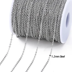 Gold - Tone Stainless Steel Beaded Chain with Lip Accents - 2 Meters for Jewelry and DIY Accessories (S3 Steel 1.2mm)