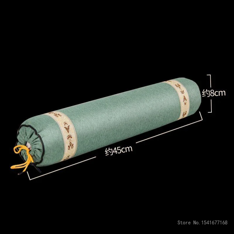 Creative Cervical Pillow, Buckwheat Round Moxa Leaf, Cylindrical Cervical Pain, Chinese Medicine Filling Candy Shape Pillow, 1Pc