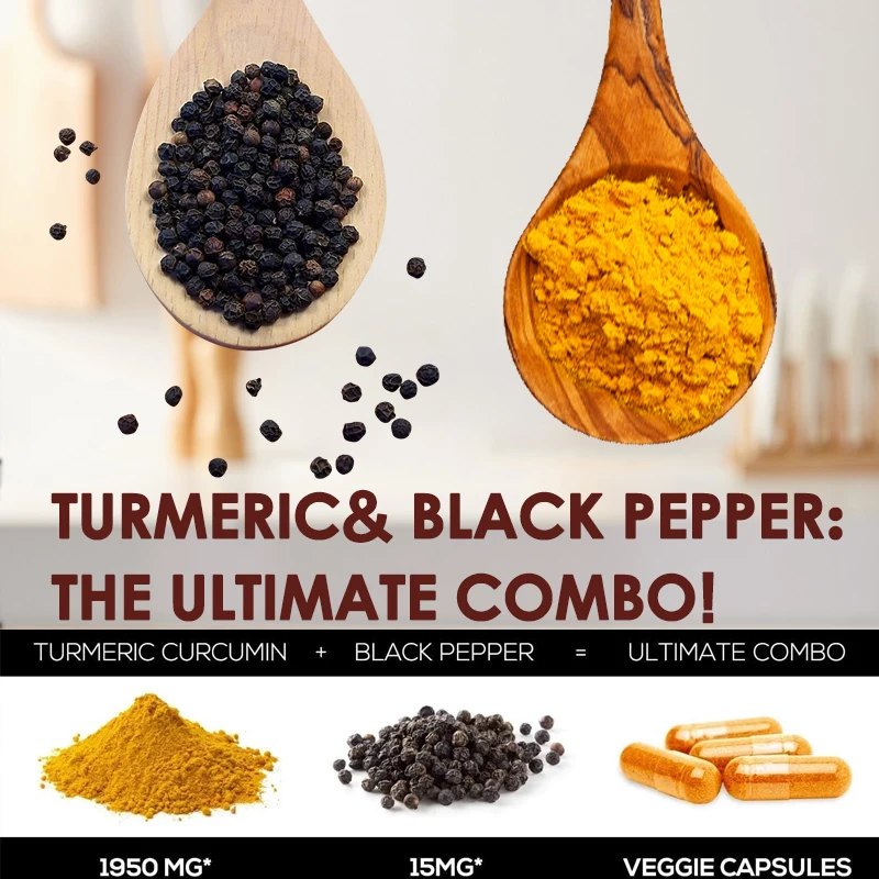 Turmeric Powder Curcumin Supplement 95% Curcumin Black Pepper Extract turmeric curcumin capsules