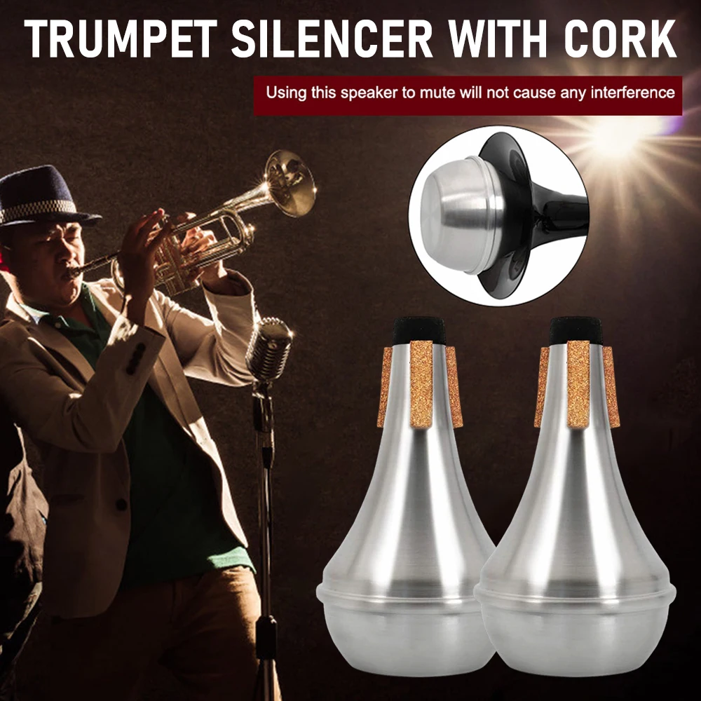 Trumpet Instrument Trumpet Silencer with Cork Reduces Volume 60-70Percent for Performance Practice