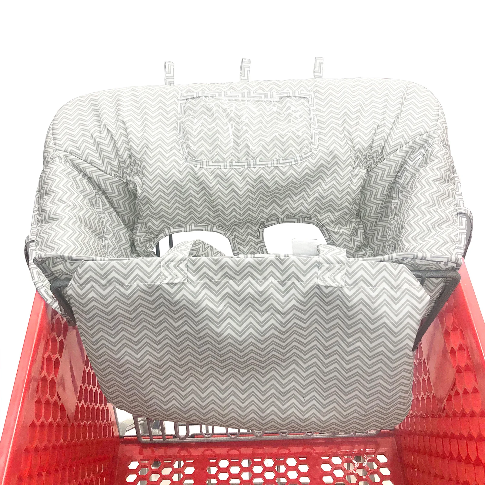 Multifunctional 2-in-1 Baby Shopping Cart Cover Children Highchair Cover with Thickened Soft Cushion Transparent Phone Holder 5