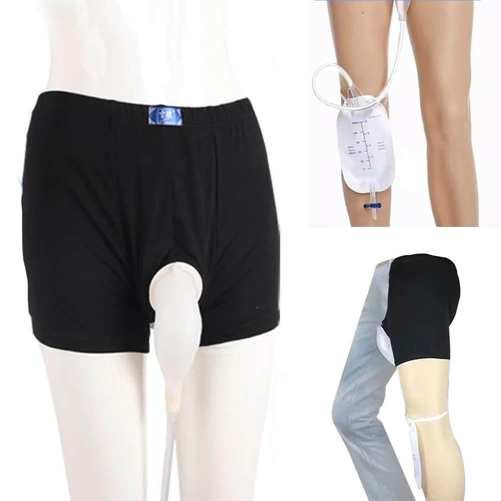 Reusable Silicone Urine Collector Bags Adults Urinal With Urine Catheter Bags Male Standing Bedridden for Incontinence