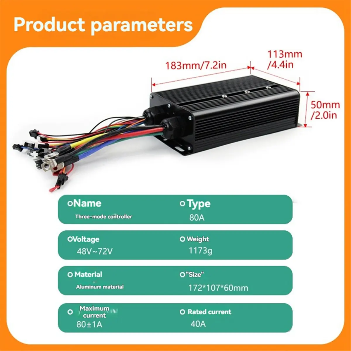 AD10 전자 자전거 3 모드 컨트롤러 세트 80A 48V -72V 사인파 컨트롤러 UKC1 디스플레이 컬러 스크린 전자 자전거 액세서리