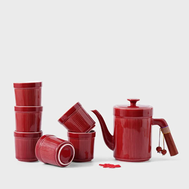 Chinese Style Traditional Porcelain Tea Set, Teaware for Bride and Groom, Souvenir Gifts, Wedding Celebration