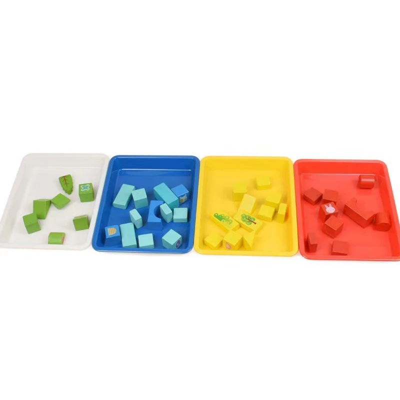 Plastic Square Tray Strong Color Cutlery Tray Serving Tray Flat Tray Coffee Tea Serving Holder Activity Tray Organizer 5