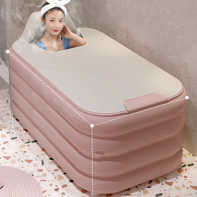 Bañera portátil para adultos, cubierta de cubo de plástico plegable, bañera  grande independiente, bañera doméstica - AliExpress