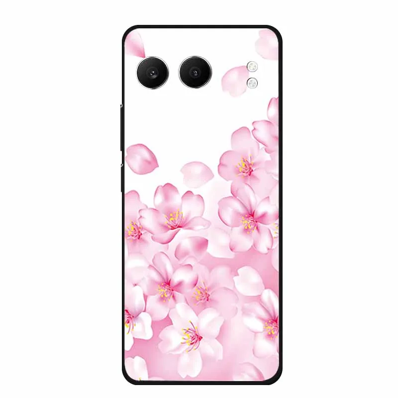 Cute Cartoon Cat Black Silicone Soft Back Cover Case