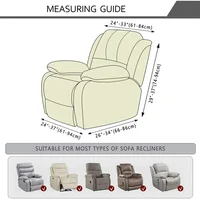 Plaid Jacquard Recliner Chair Cover Stretch Single Sofa Cover Thicken Armchair Slipcovers Relax  Chair Covers 4Pcs Split 2