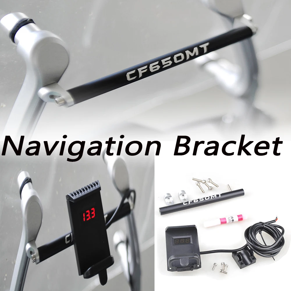 For Cf Moto 650Mt 650 Mt Mt650 Cf650Mt Usb New 2018 Usb Motorcycle Gps Navigation Bracket Shockproof Aluminum Alloy