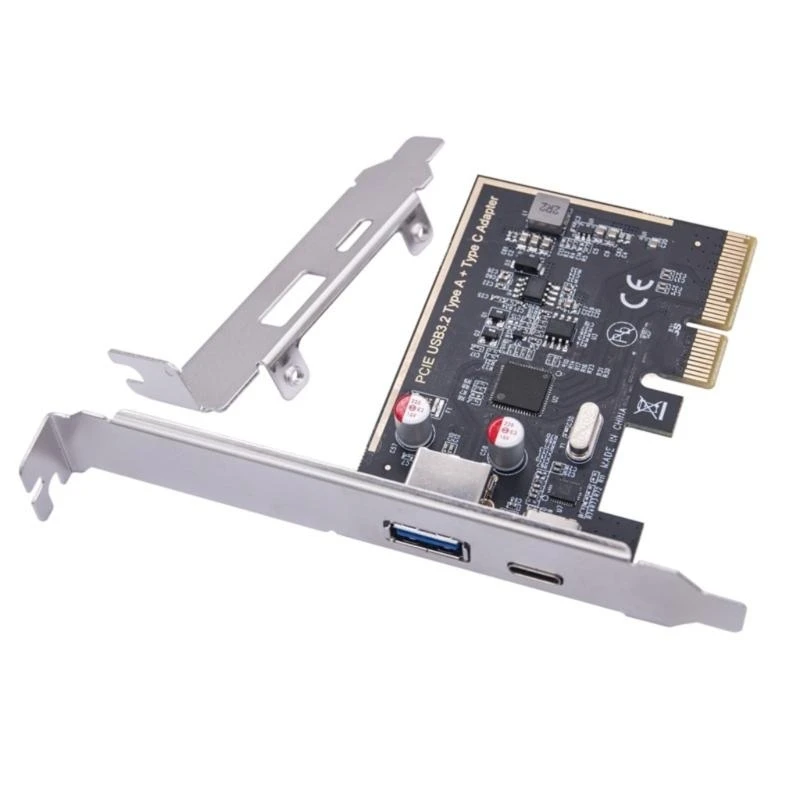 Q5WA PCIE to Type C+A Expansion Card PCIE USB 3.2 GEN2 10Gbps Convert Card Risers