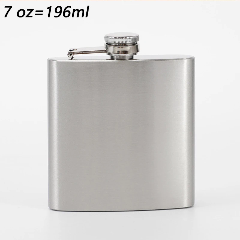 Sleek Stainless Steel Hip Flask - 10oz Portable Alcohol Bottle with Screw Cap