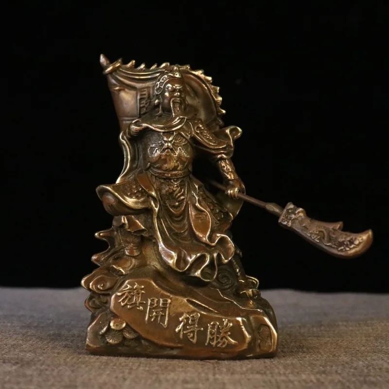 

Коллекционирование 5,5 дюймов, Φ Guan Gong Yu Hold, статуя воина и Бога Broadsword
