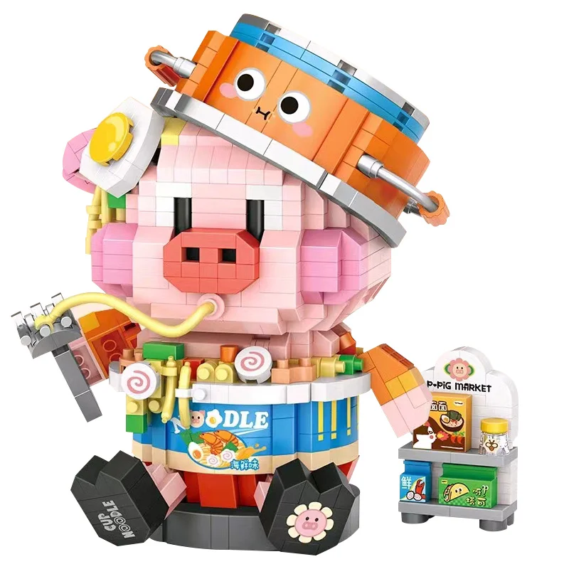 LOZ 8135 Diamond Building Blocks Cartoon Figures Animals Milk Cow