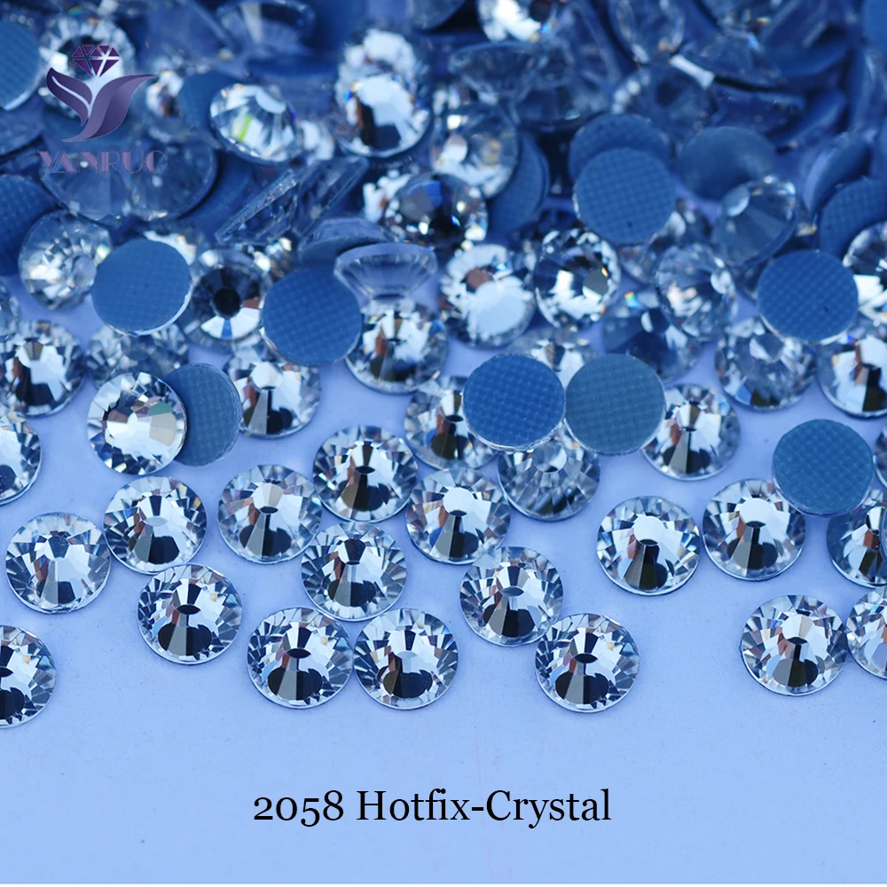 YANRUO 2058HF SS4-SS30 Hotfix Strasssteine Strass Kristalle Strasssteine mit Kleber Nähen Perlen Applikationen auf Schuhen Tasche – Detail 1