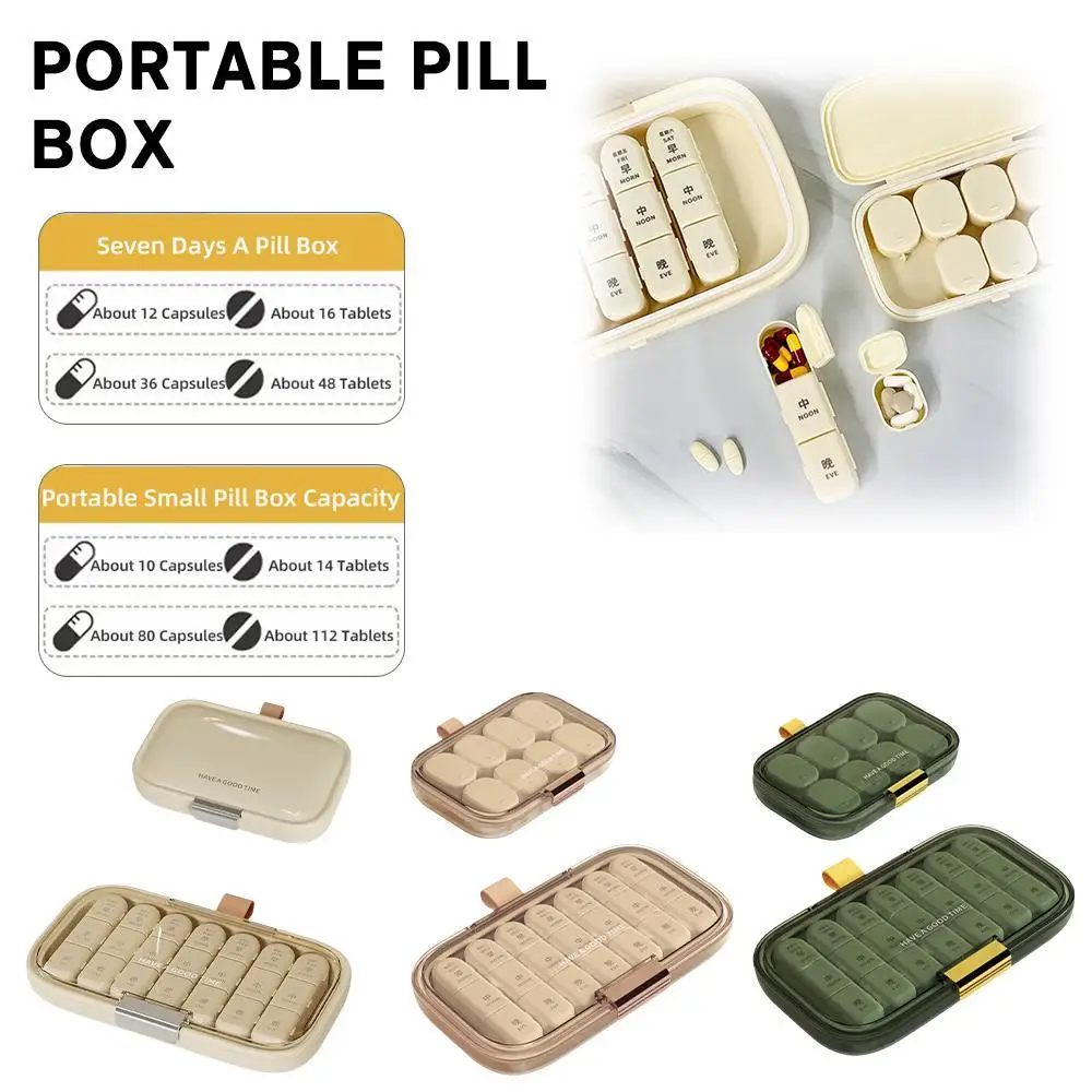 

Portable Pill Box Three Meals A Day Pill Box Large Capacity Carry-on Medicine Separate Box Separate Pill Box Seven Days A Week