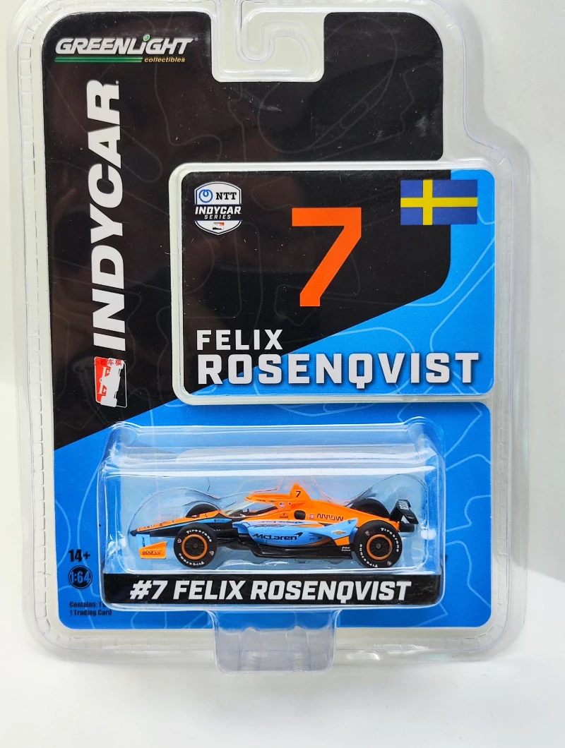 

1:64 2022 NTT IndyCar #7 FELIX Rosenquist High Simulation Diecast Car Metal Alloy Model Car kids toys collection gifts W120