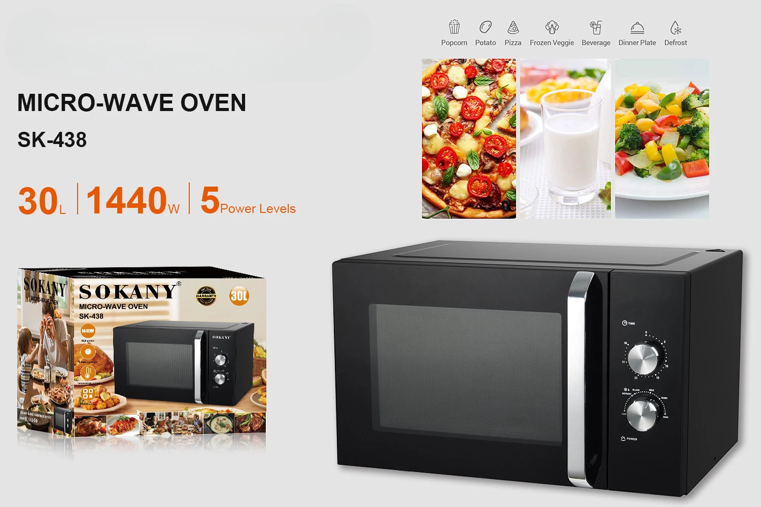 Factory Hot 30l 1440w Smart Microwave Oven Small Household Appliances 58*48*37.5cm 4