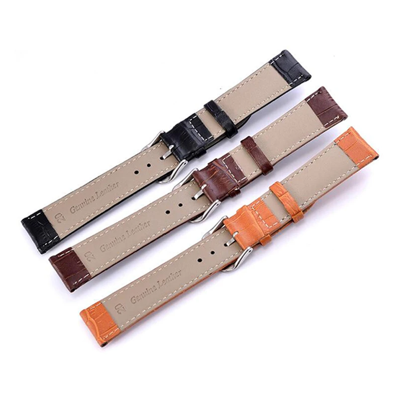 Watch Band Genuine Leather Straps Watchbands Universal Women Men Cowhide Strap Belt12mm 18mm 20mm 22mm Watch Accessories