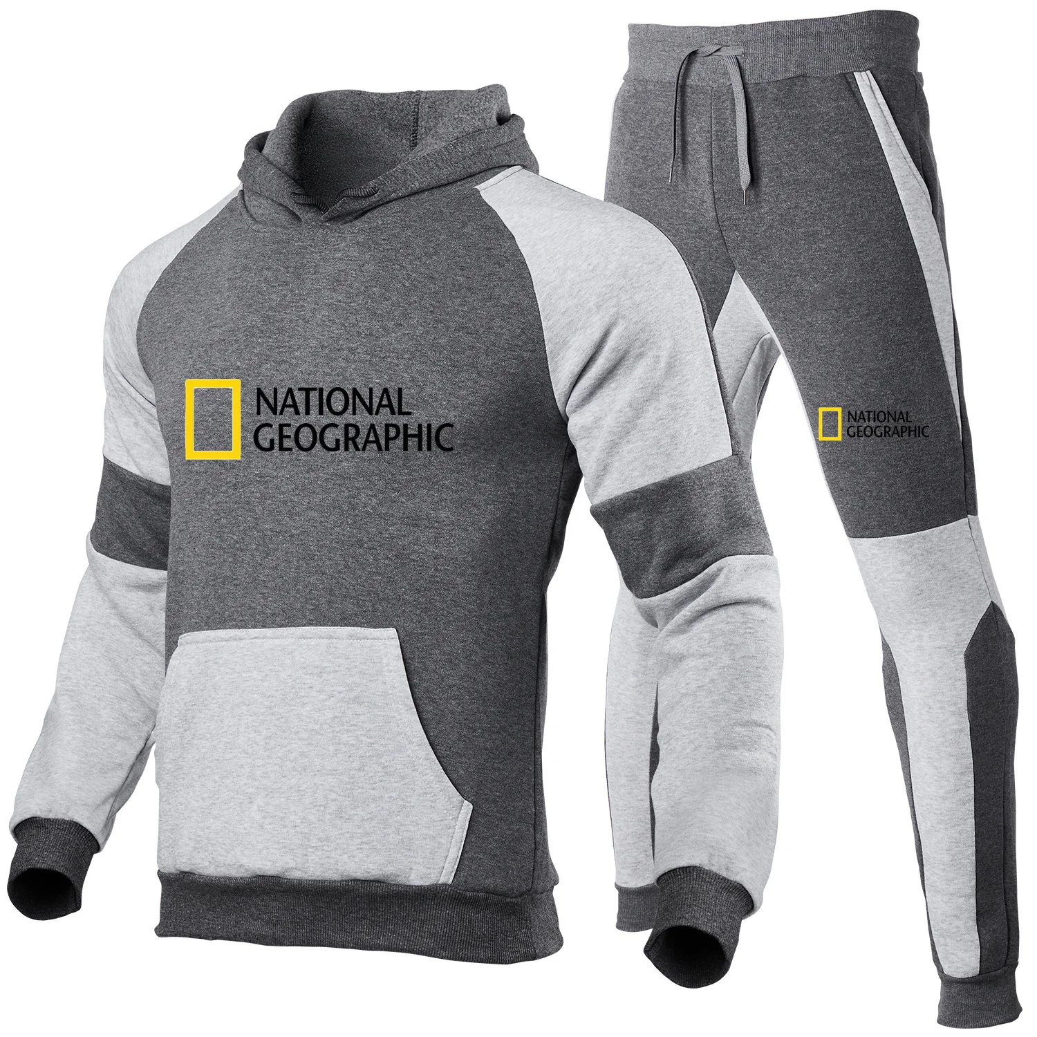 mens designer hoodies Autumn and winter national geographic t-shirt+pants men's suit track suit sports wear track suit men's sport 2-piece set sweater best hoodies for men Hoodies & Sweatshirts