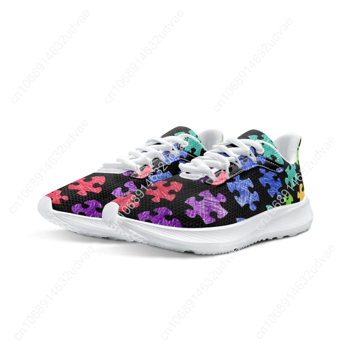 Colorful Autism Sport Sneakers for Women Lightweight Non-Slip Flats Outdoor Air Cushion Running Shoes Chaussure Hot
