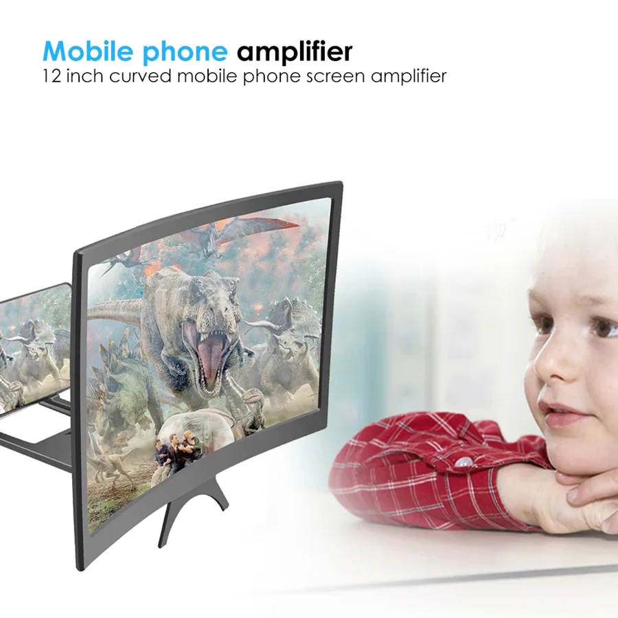 Amplificatore Per Schermo Curvo Per Smartphone Con Schermo Hd Da 12 Pollici Amplificatori Per Schermo Pieghevoli Portatili Per Accessori Per Telefoni 