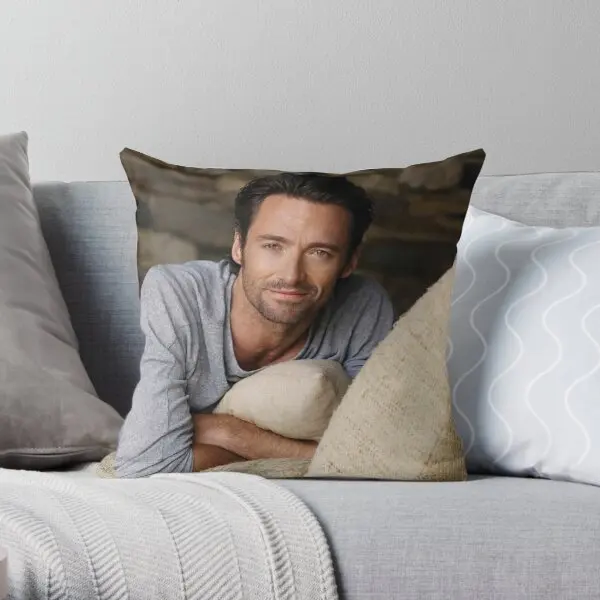 

Hugh Jackman Printing Throw Pillow Cover Hotel Comfort Bed Waist Bedroom Office Sofa Fashion Car Pillows not include One Side