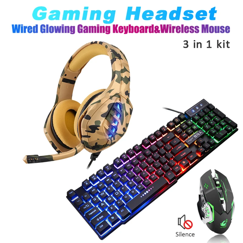 Kit Gaming Con Teclado Mecánico, Mouse, Auriculares Y Alfombrilla – Retroiluminación RGB, Cableado, Para PC, Xbox Y PS