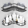 1/2PCS Bathroom Metal Shelf No-Drill Metal Corner Shelf Shower Storage Shelf Bracket Bathroom Accessory Organizer Shampoo Shelf 1
