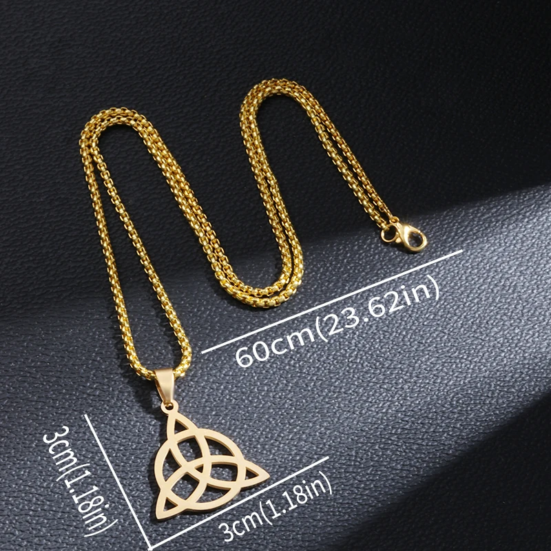 

Stainless Steel Pendant/Celtic Knot Eternity Pendant Necklace Men Women Simple Trendy Punk Party Jewelry