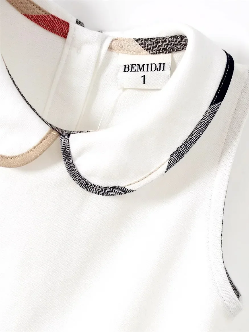 Girls Dress2026 New Summer Toddler Kids Cotton Dresses Baby Pleated Dress Lovely Children Clothes Turn-down Collar Girl Tennis S1385cc4e41964024b4ab58d99c86665aj