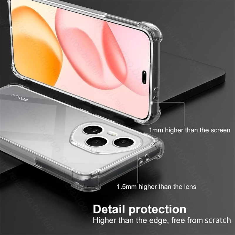 Ultra-Thin Clear TPU Soft Back Cover with Lens Protection