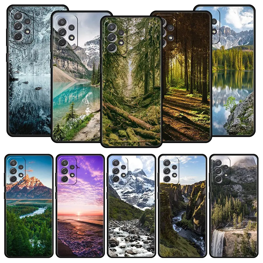 

Forest Beach DIY Nature scenery For Samsung A51 A71 A21S A12 A11 A31 A41 A01 A03s A52 A32 A22 A13 A23 A33 A53 A73 5G Phone Case